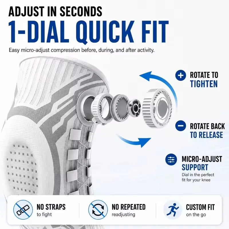 Adjustable Dial Knee Brace with Side Support