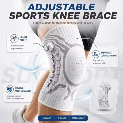 Adjustable Dial Knee Brace with Side Support